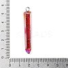 Electroplated Natural Quartz Pendants G-P315-B01-07P-3