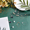 24Pcs 12 Style Sector & Ring & Trapezoid & Rhombus 304 Stainless Steel Pendants STAS-UN0027-16-3