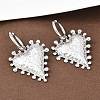 304 Stainless Steel Heart Hoop Earrings EJEW-K268-74P-3
