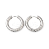 Tarnish Resistant 202 Stainless Steel Huggie Hoop Earrings EJEW-O087-08J-P-1
