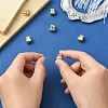 6Pcs 6 Colors Real 18K Gold Plated Brass Enamel Beads KK-CJ0002-68-4