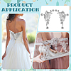 2Pcs 2 Styles Flower Alloy Rhinestone Ornament Accessories DIY-FG0008-05B-5