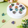 14Pcs 7 Colors Transparent Resin Natural Imperial Jasper Dyed Chips Pendants G-TA0001-39-17