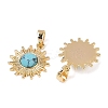 Synthetic Turquoise Pendants KK-Q030-21A-G-2