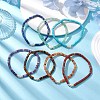 Natural Gemstone and Pearl Beads Btacelets BJEW-JB10681-2