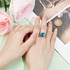 1Pc Rhodium Plated 925 Sterling Silver Adjustable Ring Findings STER-BC0002-39A-3