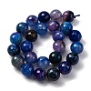 Natural Dragon Veins Agate(Dyed & Heated) Beads Strands G-K390-A08-01-4