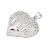 Brass Micro Pave Cubic Zirconia Pendants KK-A241-14A-P-2