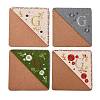 4Pcs Letter Personalized Hand Embroidered Corner Bookmarks JX587G-1