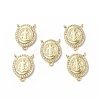 Eco-Friendly Rack Plating Brass Micro Pave Cubic Zirconia Chandelier Components Links KK-F845-12G-4