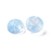 Transparent Spray Painted Glass Beads GLAA-I050-09G-3