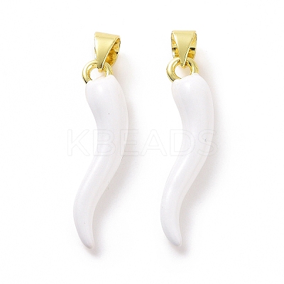 Rack Plating Brass Enamel Charms KK-C008-19G-03-1