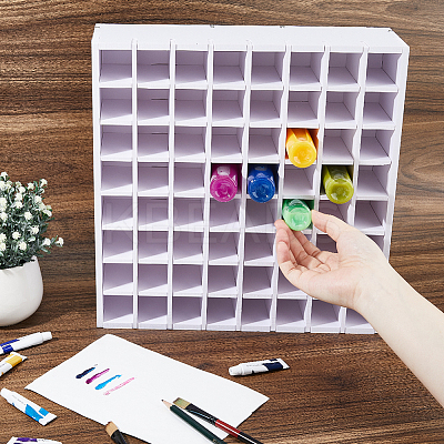 64 Grids PVC Pigment Holder Display Racks AJEW-WH0348-711-1
