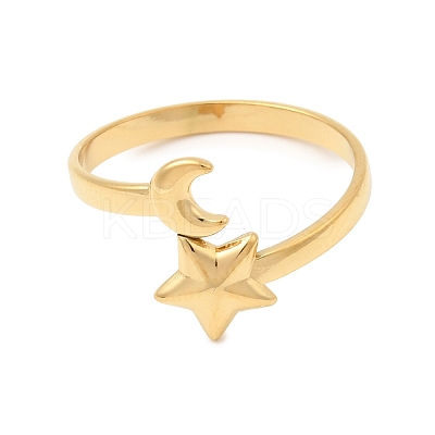 304 Stainless Steel Cuff Open Rings LS-RJEW-P182-03G-1