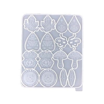 Snake/Mushroom/Crystal DIY Silicone Pendants Molds PW-WG89253-01-1