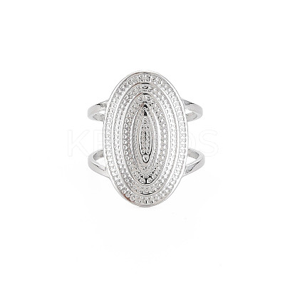 Non-Tarnish 304 Stainless Steel Oval Wide Open Cuff Ring for Women LS-RJEW-S405-172P-1
