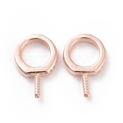 925 Sterling Silver Screw Eye Peg Bails X-STER-D035-42RG-1