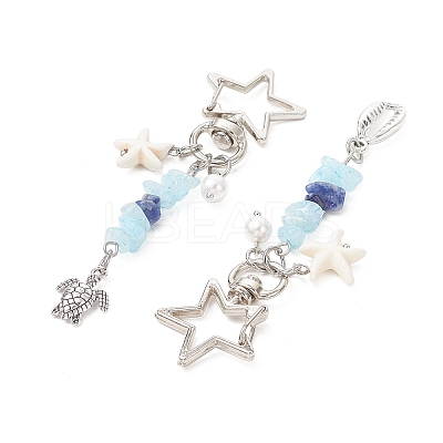 Ocean Alloy Pendant Decorations HJEW-JM04838-1