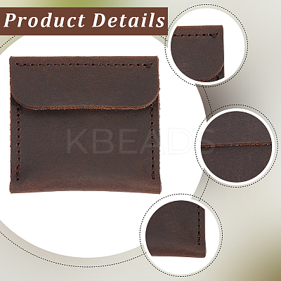 2Pcs 2 Colors Rectangle PU Leather Ring Bags ABAG-CL0001-20-1