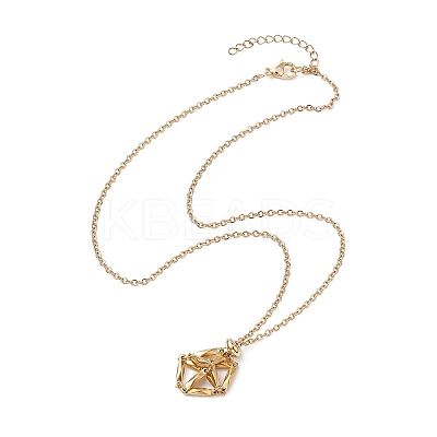Ion Plating(IP) 304 Stainless Steel Macrame Pouch Empty Stone Holder for Pendant Necklaces Making NJEW-JN04441-01-1