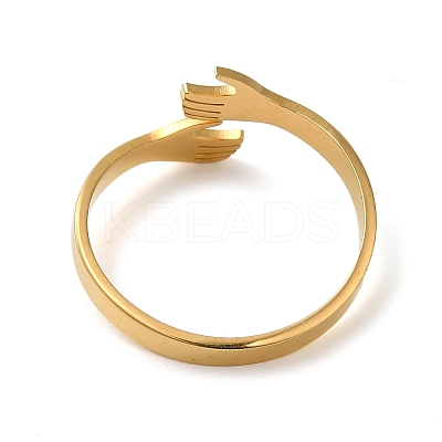 304 Stainless Steel Cuff Rings RJEW-G299-04G-1