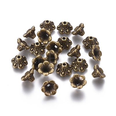 Tibetan Style Bell Filigree Bead Caps X-TIBE-A23845-AB-FF-1