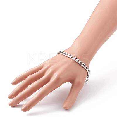 Tarnish Resistant Men's 304 Stainless Steel Cuban Chains Bracelets and Necklaces Jewelry Sets SJEW-JS01159-1