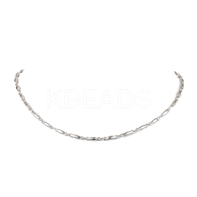 Non-Tarnish 304 Stainless Steel Bar Link Chain Necklaces NJEW-JN04927-02-1