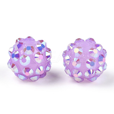 Resin Rhinestone Beads RESI-S256-12mm-SAB21-1