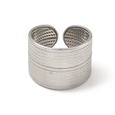 Non-Tarnish 304 Stainless Steel Open Cuff Rings RJEW-Z018-35P-1