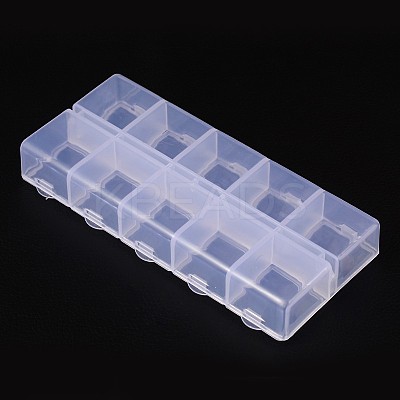 Cuboid Plastic Bead Containers X-CON-N007-02-1