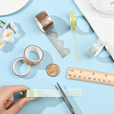 1Bag Lace Patterns PET Floral Decorative Tape Set AJEW-SP0002-74B-1