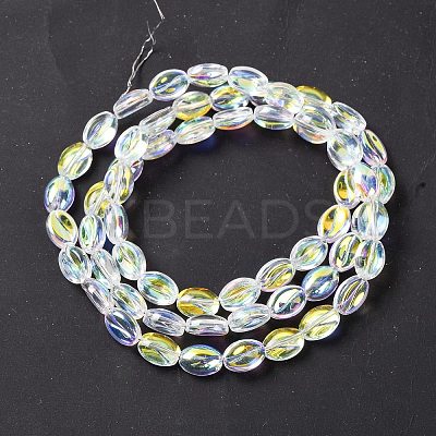 Electroplate Glass Beads Strands EGLA-B005-01A-AB02-1