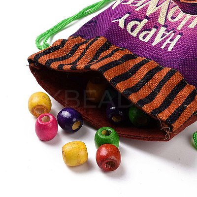 Halloween Cotton Cloth Storage Pouches ABAG-A005-01D-1