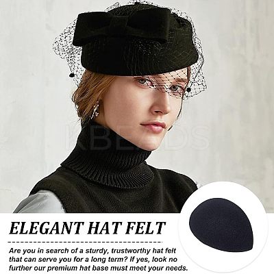 6Pcs 6 Colors EVA Cloth Teardrop Fascinator Hat Base for Millinery AJEW-CA0002-78-1