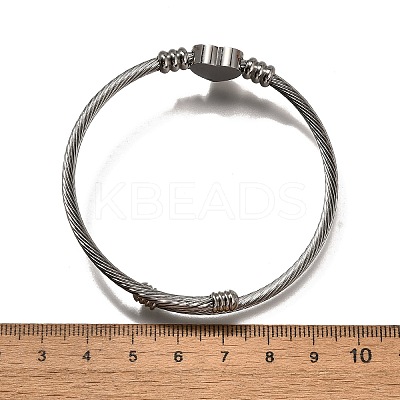 Tarnish Resistant 316 Surgical Stainless Steel Torque Bangles BJEW-D437-A37-P-1