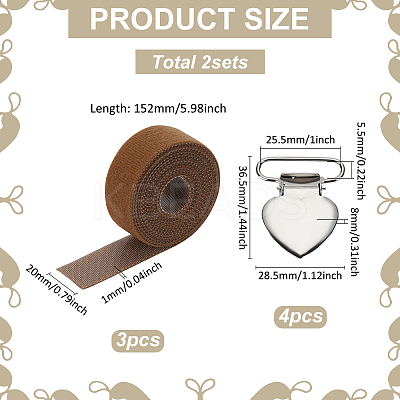 Polyester & Iron Clips DIY-WH0589-24-1