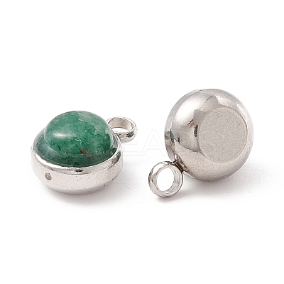 Natural Green Aventurine Charms G-K325-01P-07-1