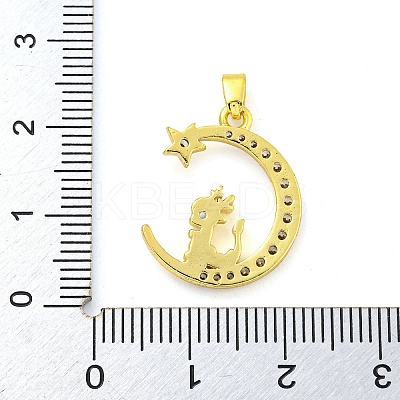 Brass Micro Pave Clear Cubic Zirconia Pendants FIND-Z044-03G-1