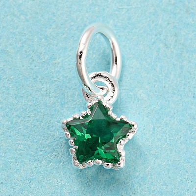 925 Sterling Silver Birthstone Charms STER-G035-01C-02-1