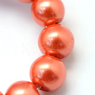 Baking Paint Glass Pearl Round Bead Strands HY-Q003-10mm-38-1