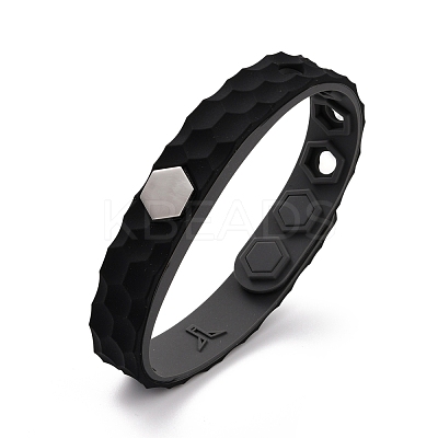 Flat Silicone Cord Bracelets BJEW-F421-01D-1