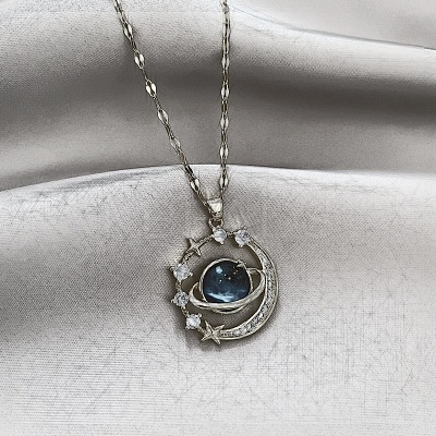 Zinc Alloy Crystal Rhinestone Pendant Necklaces WGBD940-03-1