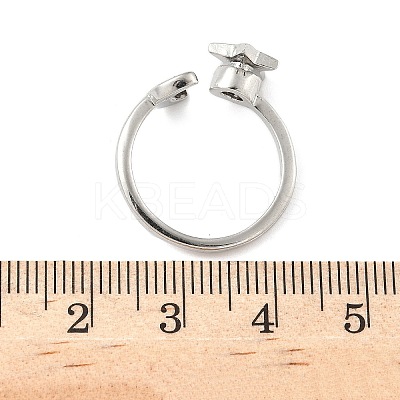 Brass Rotating Cuff Rings for Women RJEW-C132-02P-1