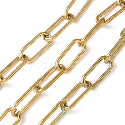 304 Stainless Steel Paperclip Chains CHS-L030-03G-1