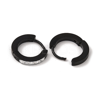 3 Pairs 3 Styles 304 Stainless Steel Clay Crystal Rhinestone Huggie Hoop Earrings for Women EJEW-K279-08A-P-1