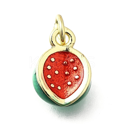 Brass with Enamel Charms KK-Q066-01C-G-1