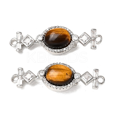 Brass Micro Pave Clear Cubic Zirconia Box Clasps KK-G505-39P-1