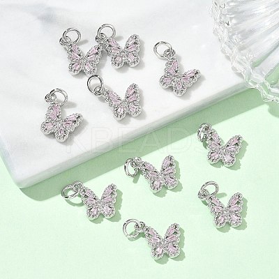 SHEGRACE Brass Pave Clear Cubic Zirconia Pendants XGRQ3Q731-628P-C-1