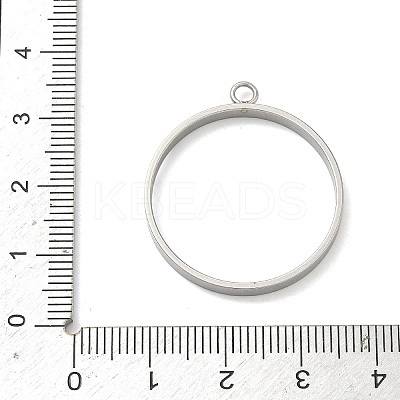 304 Stainless Steel Open Back Bezel Pendants STAS-B126-06F-P-1